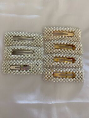1-Pearl Beaded Oversized Hair Clips